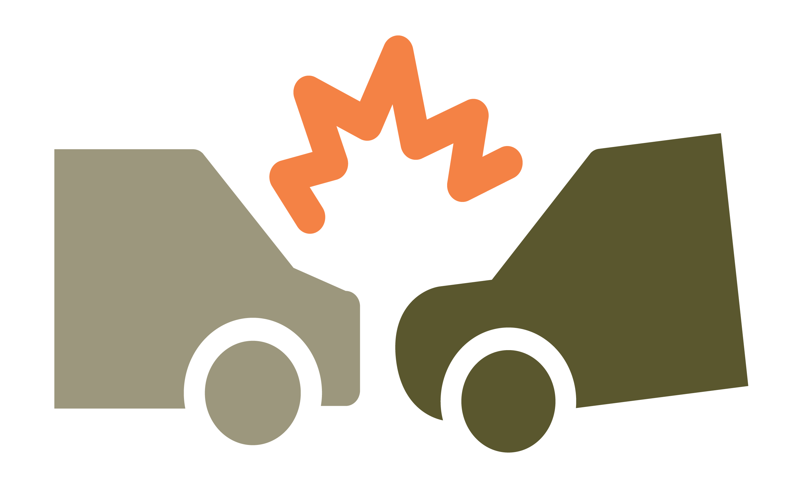 icon of crashing car